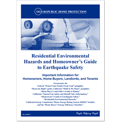 Residential Environmental Hazards and Homeowner's Guide to Earthquake Safety book