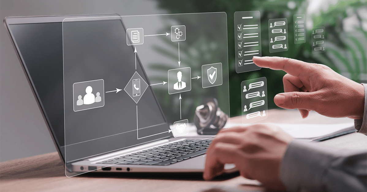 CRM and business flow chart