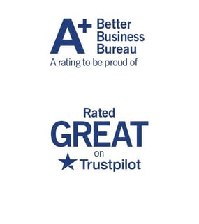 Rated A+ by the Better Business Bureau for over 25 years and rated "Great" by Trustpilot.
