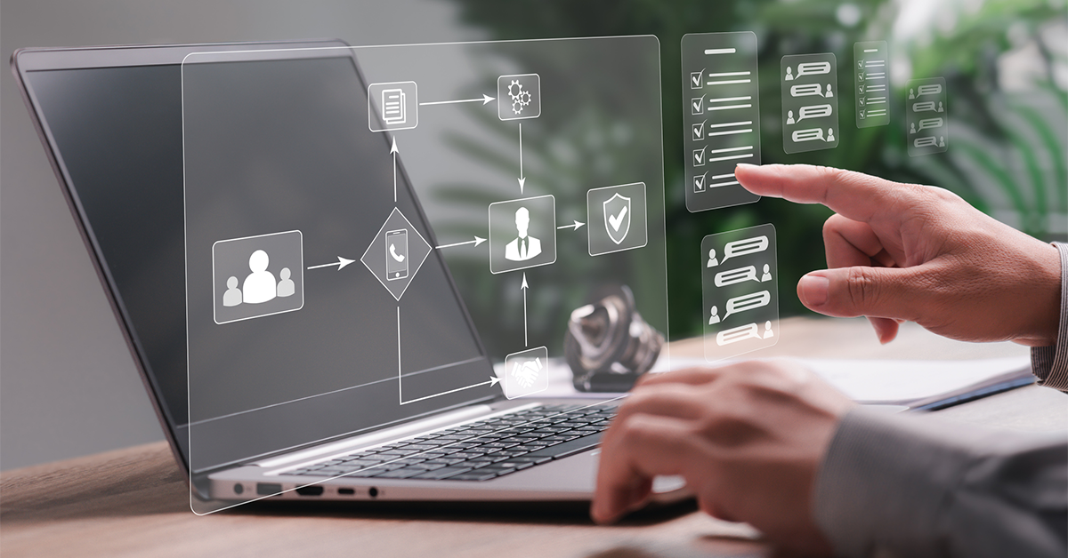 CRM and business flow chart